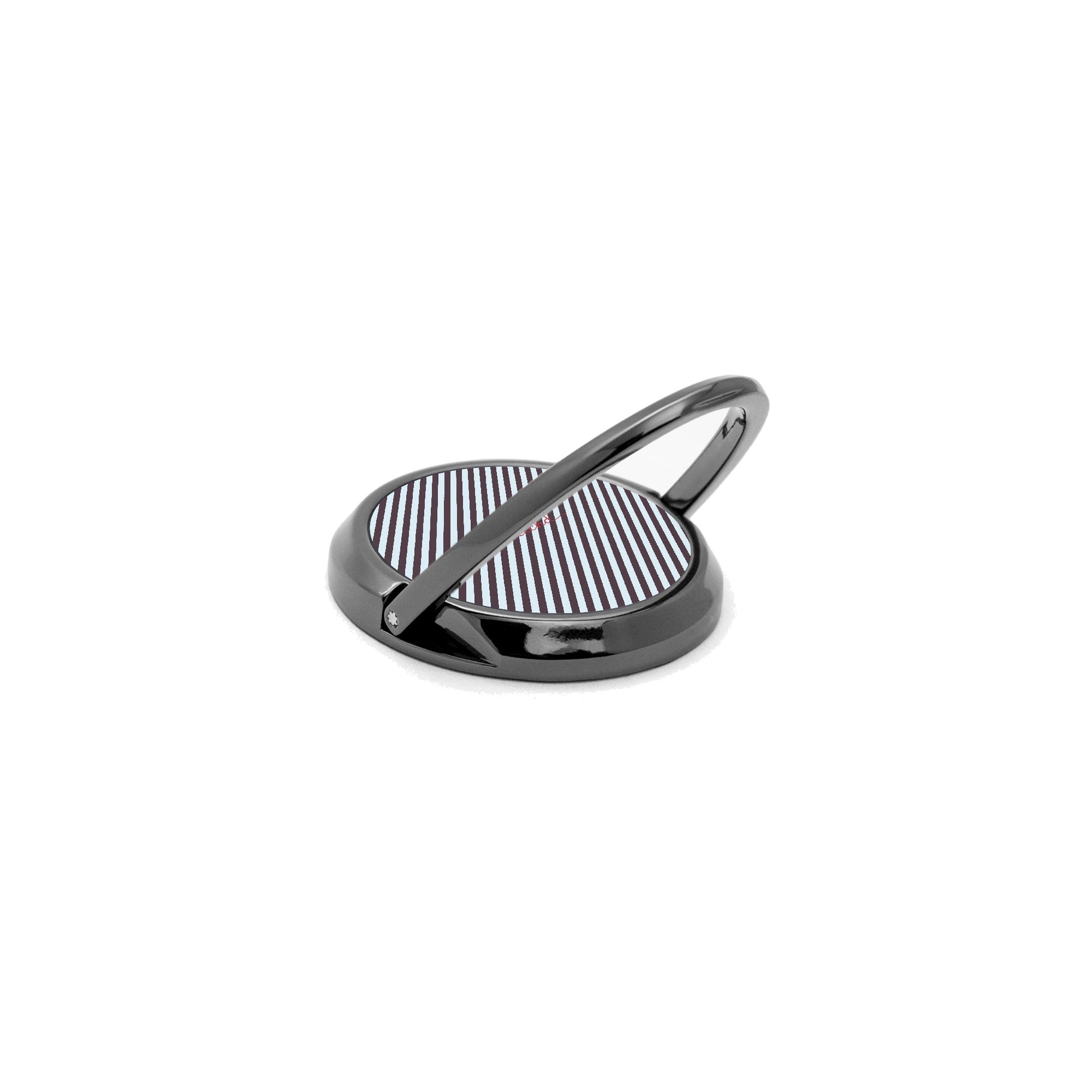 Plum And Blue Striped Diagonal Phone Ring Holder by etchd, view 5