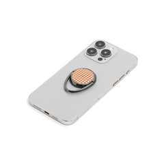 Terracotta & Cream Gingham Phone Ring Holder by etchd, view 6