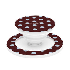 Cherry & Blue Polka Dot Phone Grip And Stand by etchd