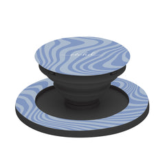 Blue Curved Lines Phone Grip And Stand by etchd, view 6