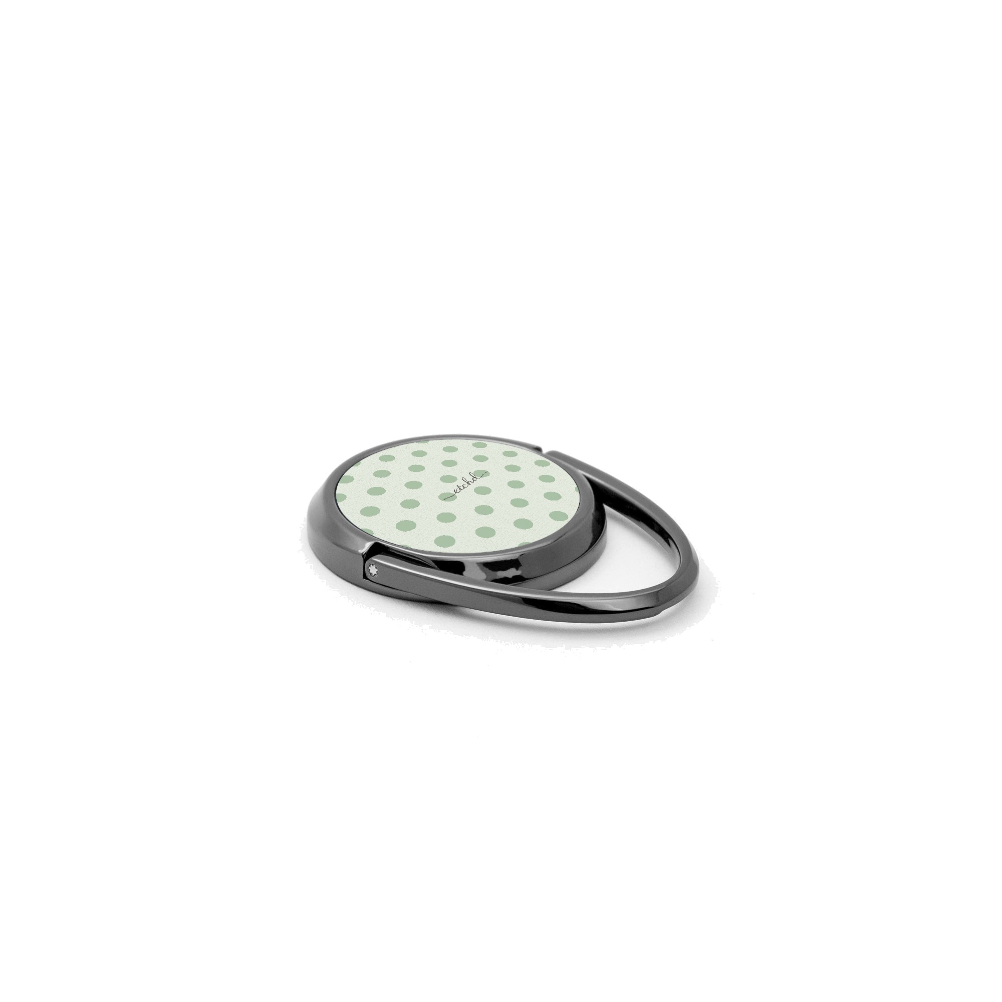 Sage Polka Dot Phone Ring Holder by etchd, view 2