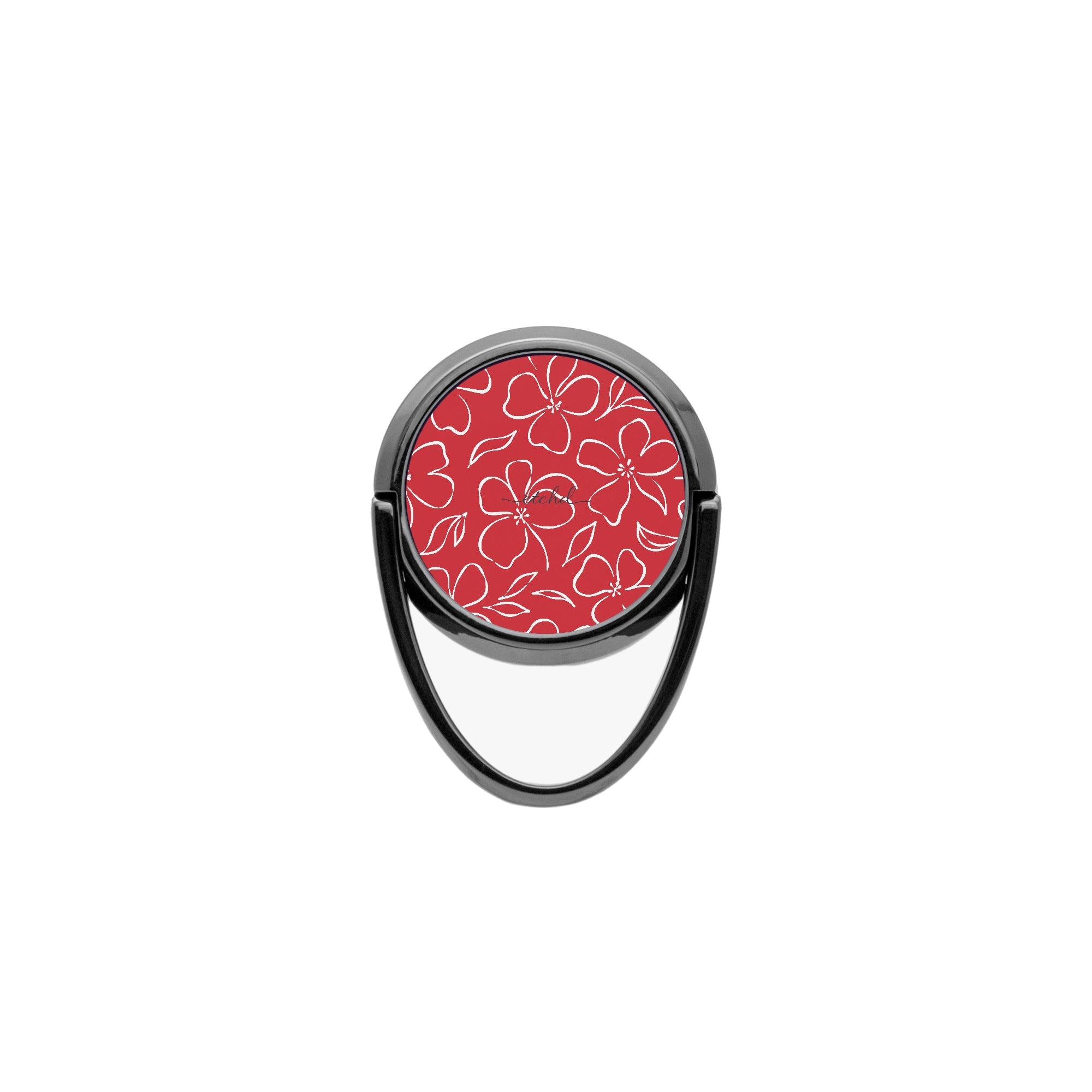 Classic Red & White Floral Phone Ring Holder by etchd, view 4