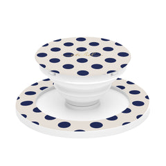 Navy & Cream Polka Dot Phone Grip And Stand by etchd