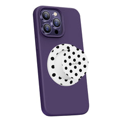 Black & White Polka Dot Phone Grip And Stand by etchd, view 7