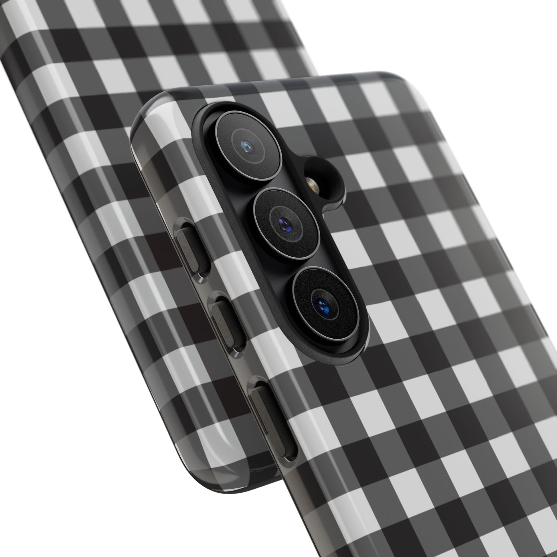 Black & White Gingham Phone Case by etchd, view 209