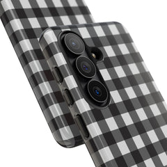 Black & White Gingham Phone Case by etchd, view 209