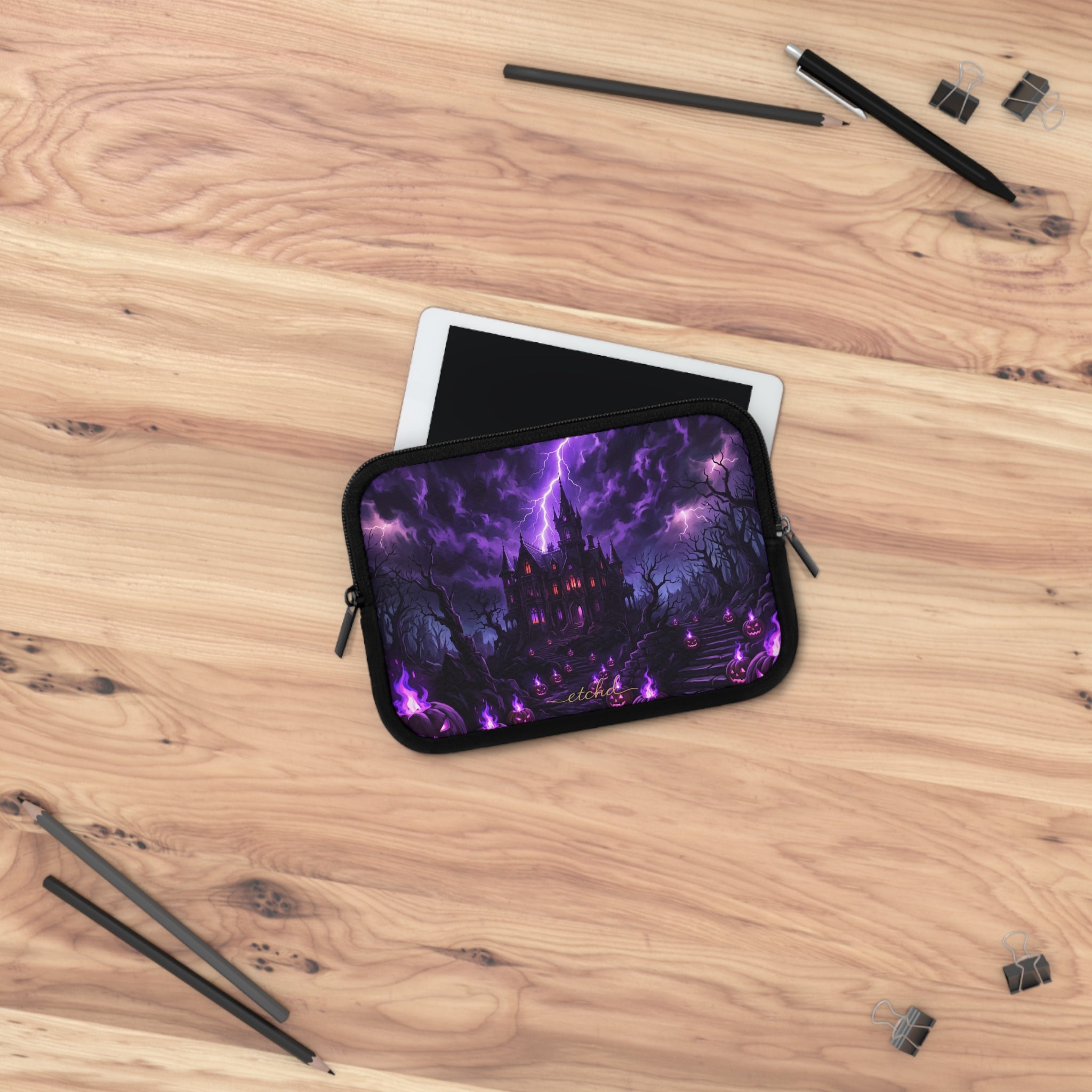 Violet Haunt Laptop Sleeve by etchd, view 14