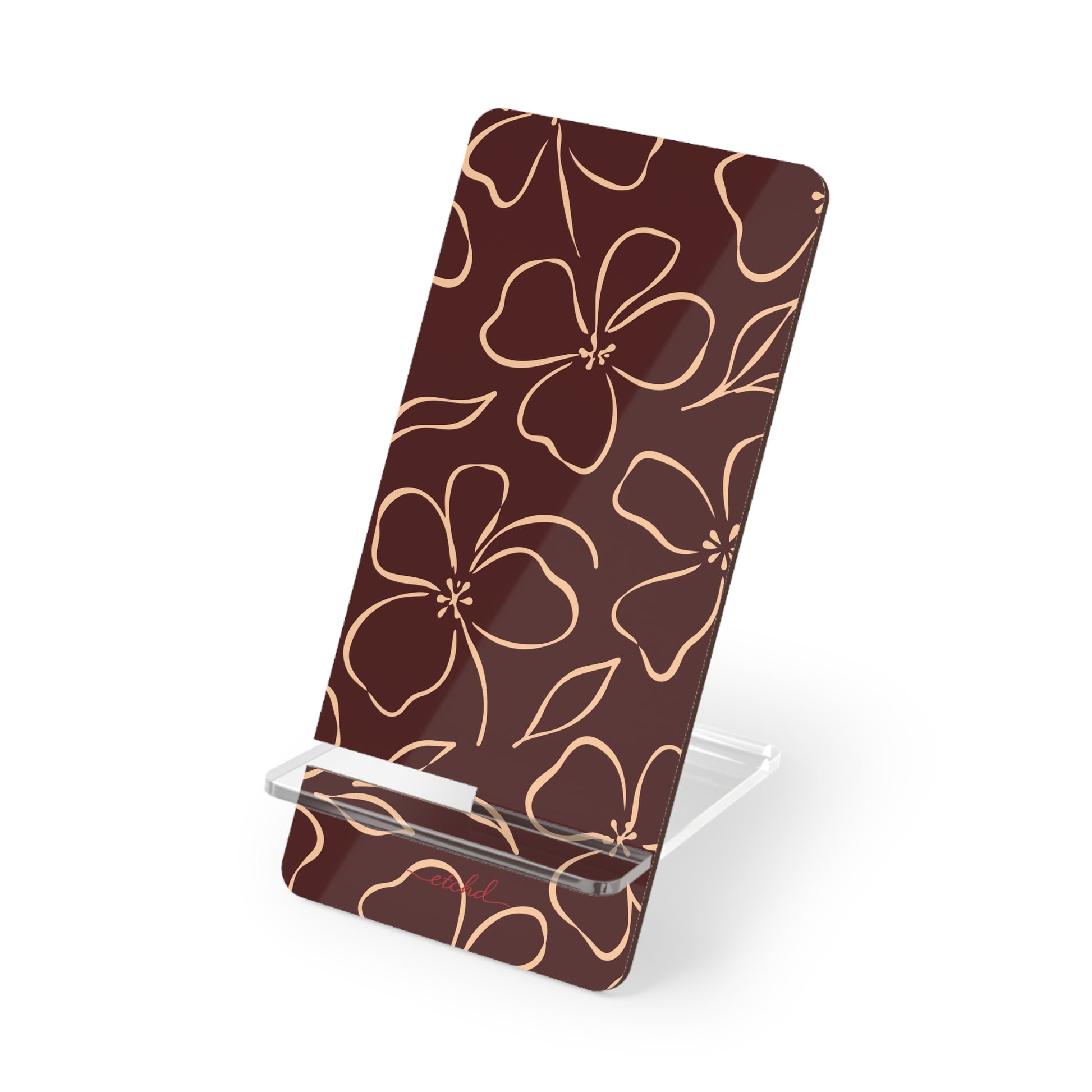 Cherry & Peach Floral Phone Stand by etchd