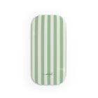 Sage & Cream Striped Anello clip per telefono