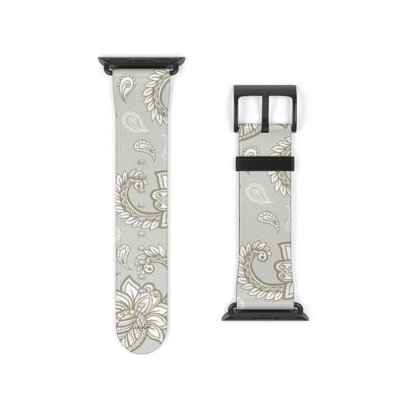 Beige Paisley Smartwatch Strap by etchd, view 9