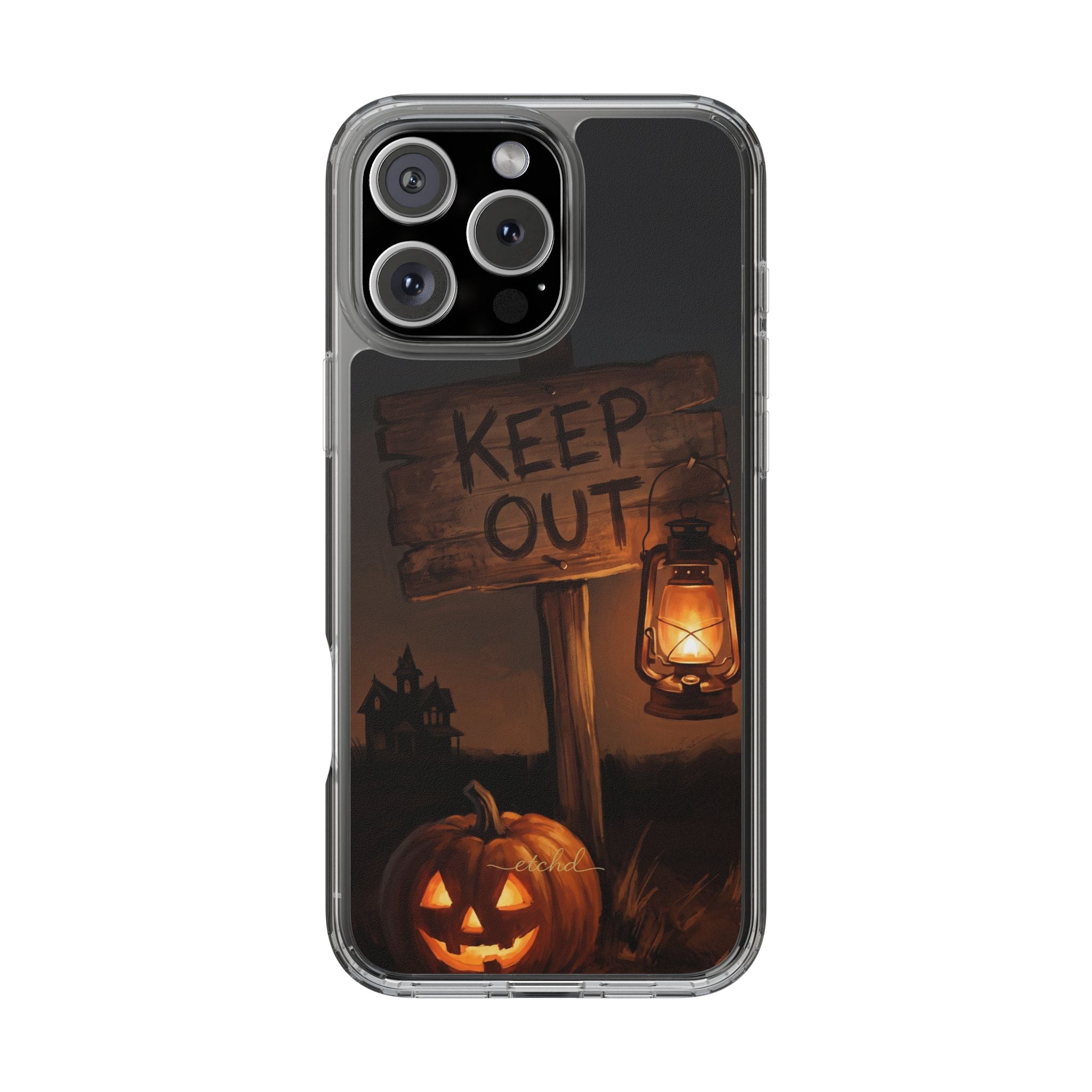 Keep Out Clear Phone Case by etchd