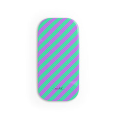 Lilac And Hypermint Diagonal Click-On Phone Grip by etchd