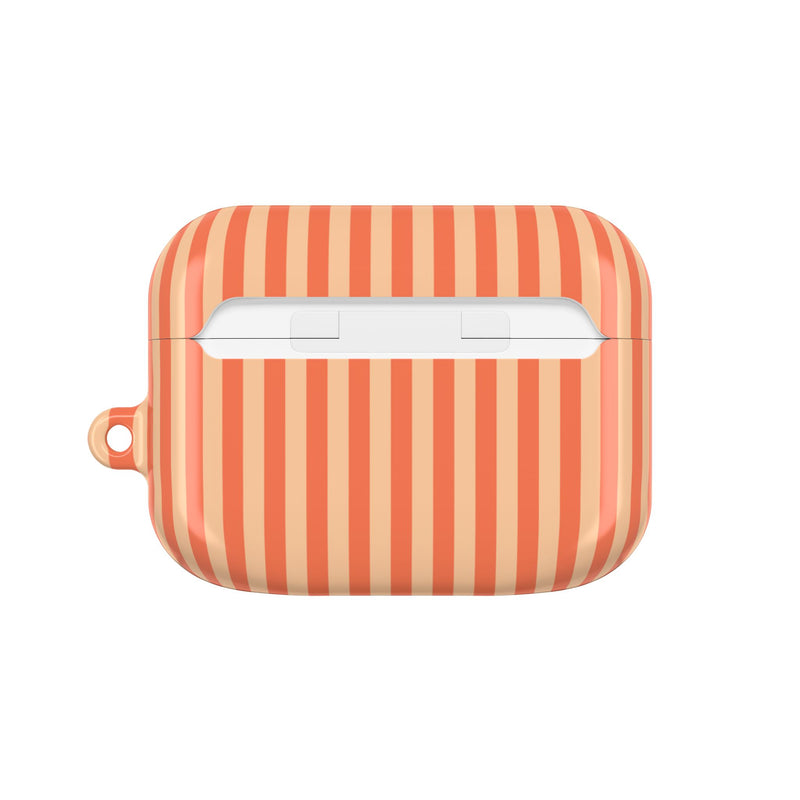 Coral & Peach Striped AirPod Case by etchd, view 7