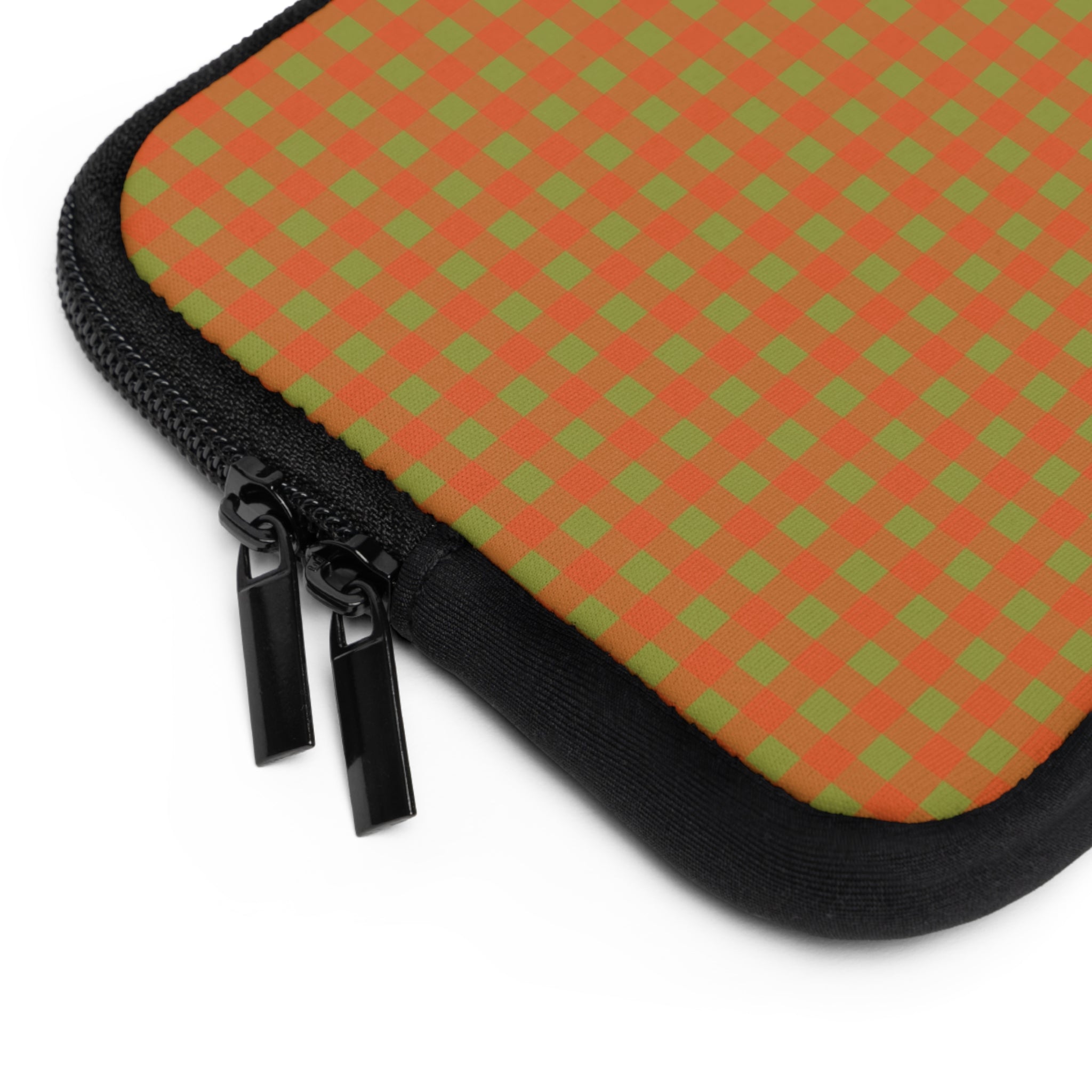 Persimmon & Wasabi Gingham Laptop Sleeve by etchd, view 12