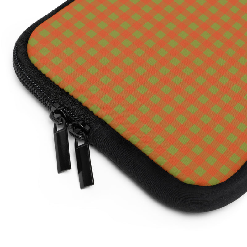 Persimmon & Wasabi Gingham Laptop Sleeve by etchd, view 12
