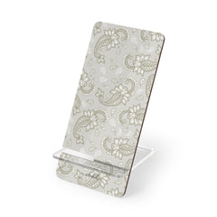 Beige Paisley Phone Stand by etchd