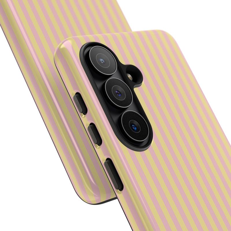 Pink & Butter Striped Phone Case by etchd, view 209