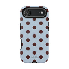 Blue & Cherry Polka Dot Phone Case by etchd, view 45