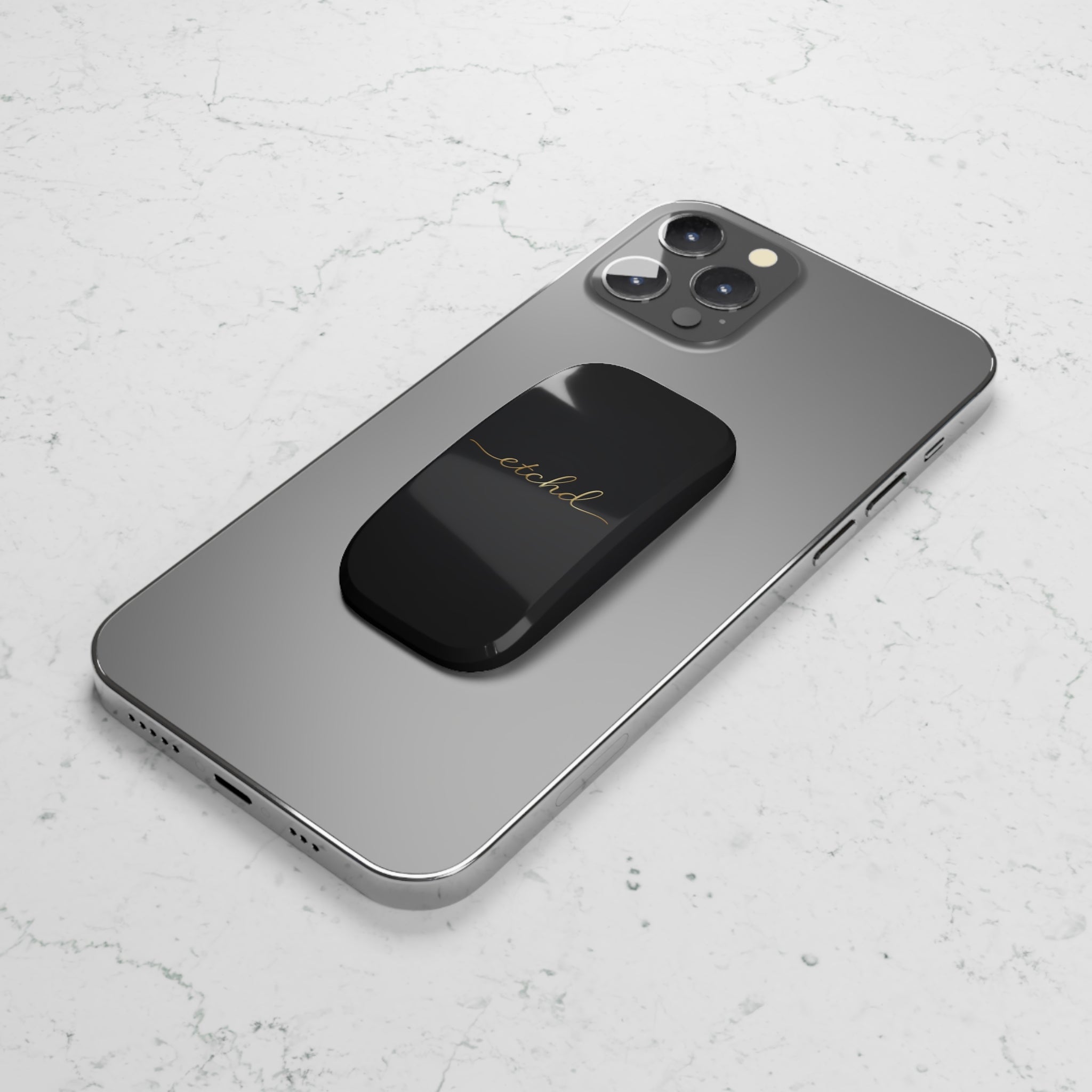 Etchd Signature Black Click-On Phone Grip by etchd, view 4