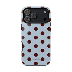 Blue & Cherry Polka Dot Phone Case by etchd, view 57