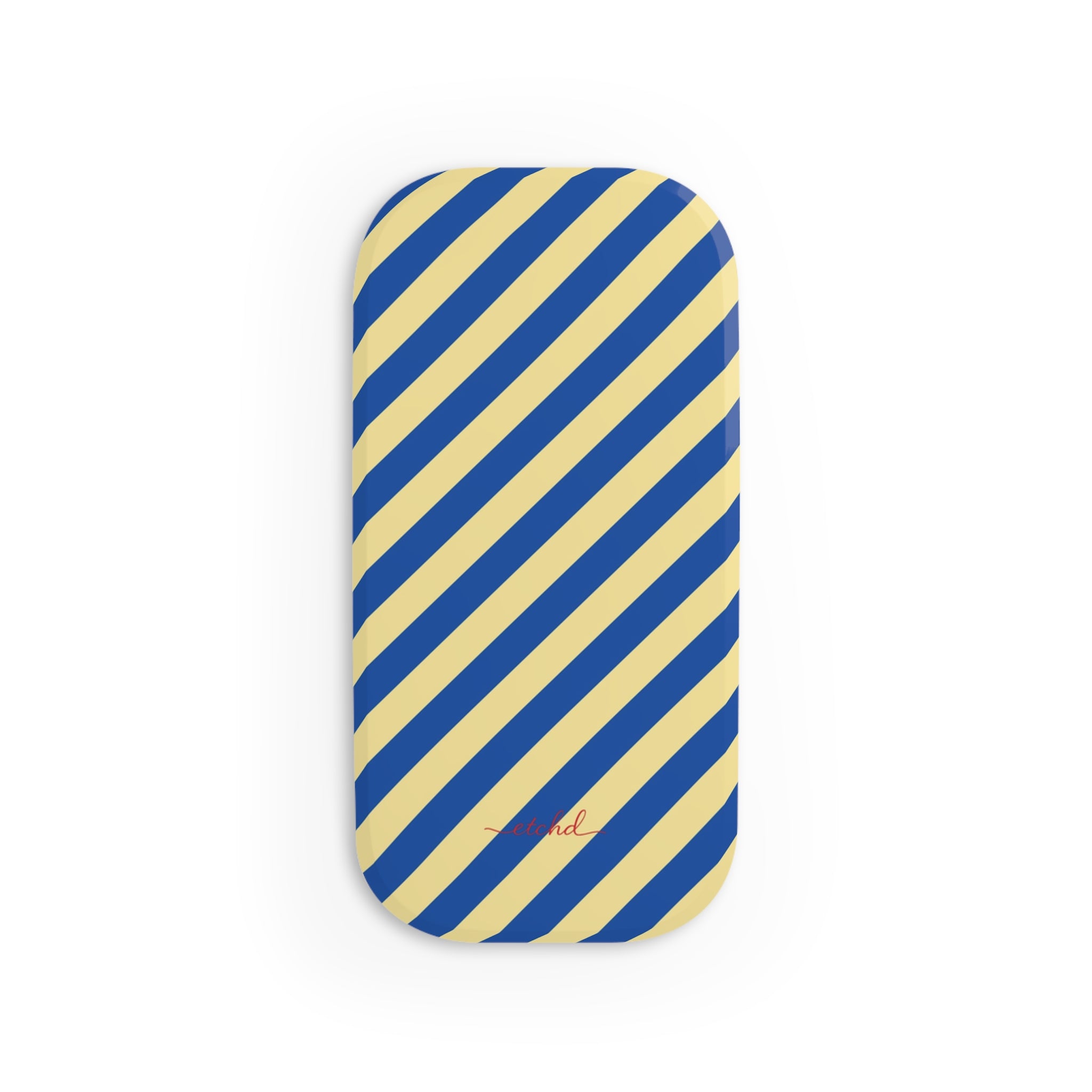 Cobalt And Butter Diagonal Click-On Phone Grip by etchd, view 2