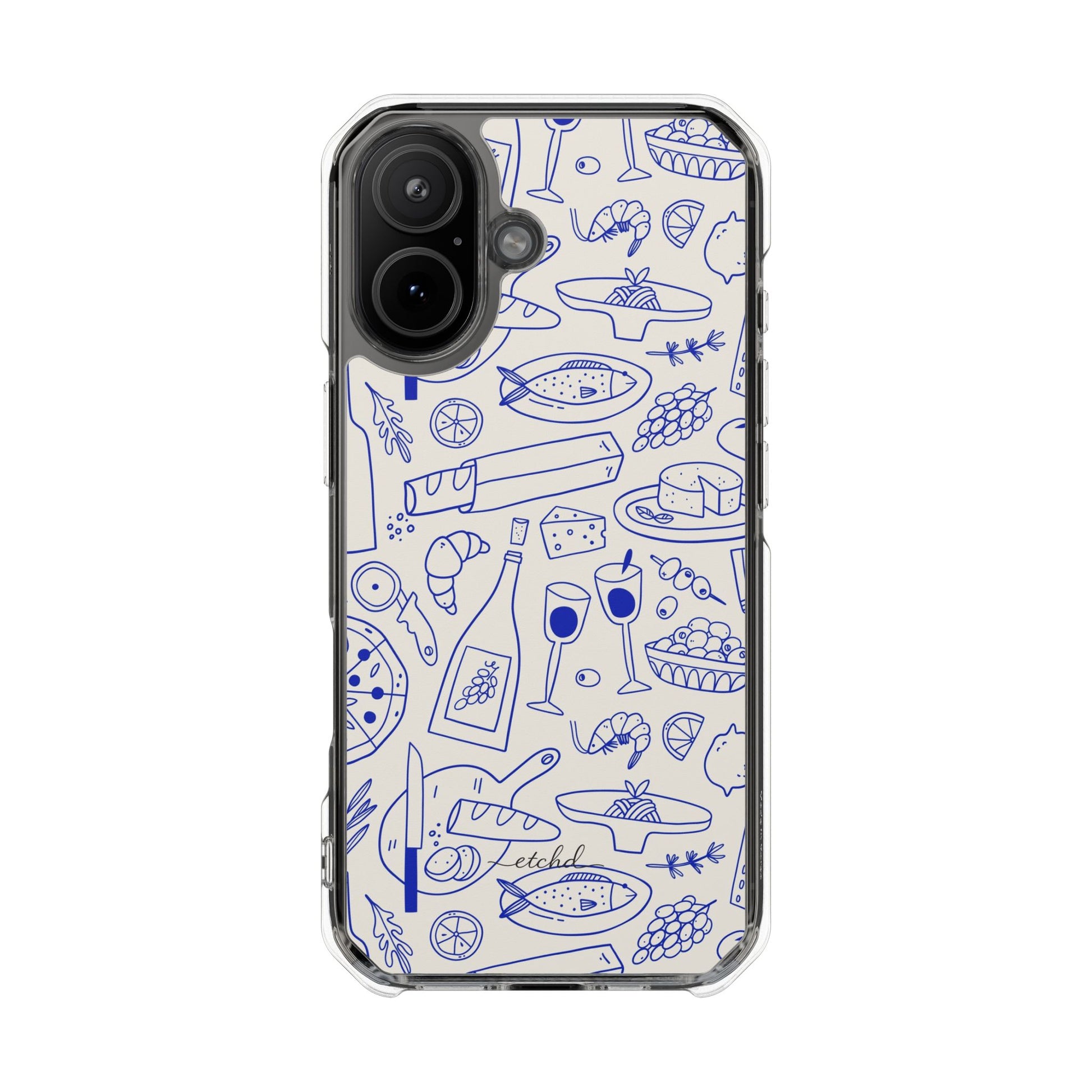 Food Pattern Clear Magnetic Phone Case by etchd, view 13