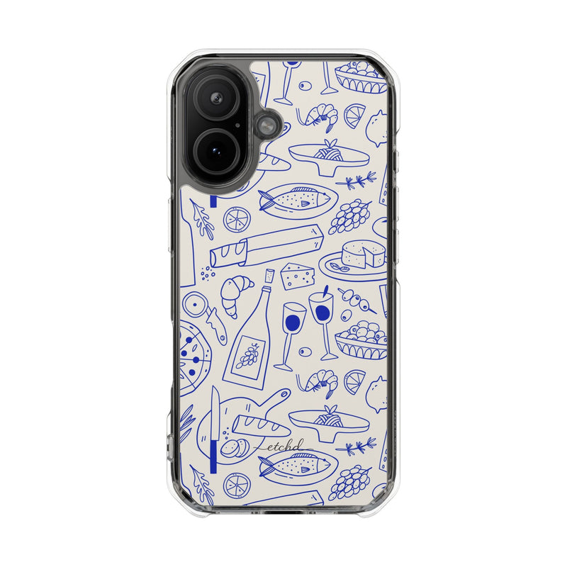 Food Pattern Clear Magnetic Phone Case by etchd, view 13
