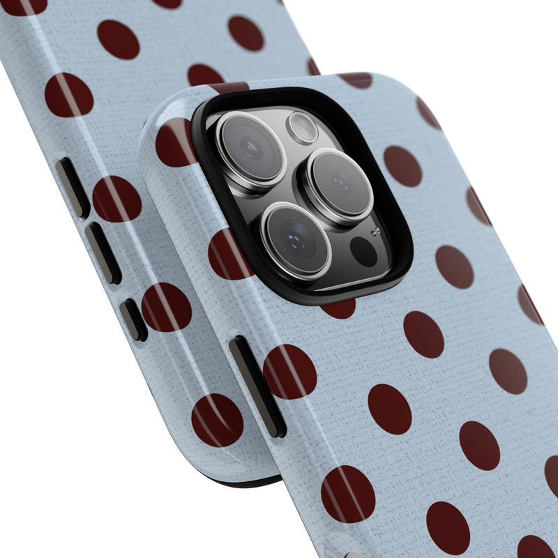 Blue & Cherry Polka Dot Phone Case-zoom-