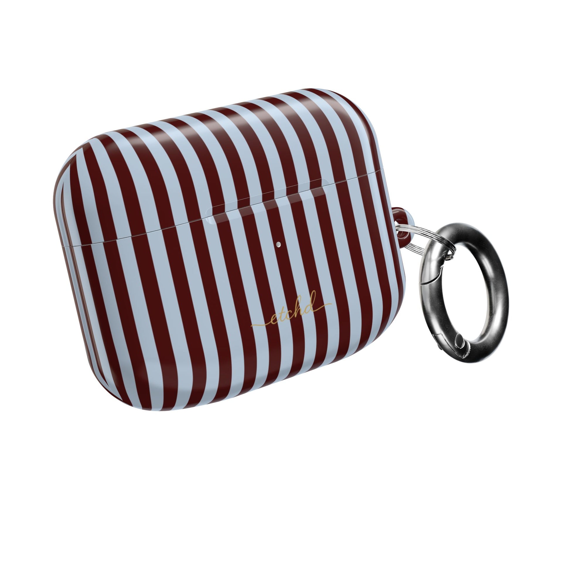 Blue & Cherry Striped AirPod Case by etchd, view 8