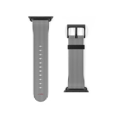 Black & White Striped Smartwatch Strap by etchd, view 9