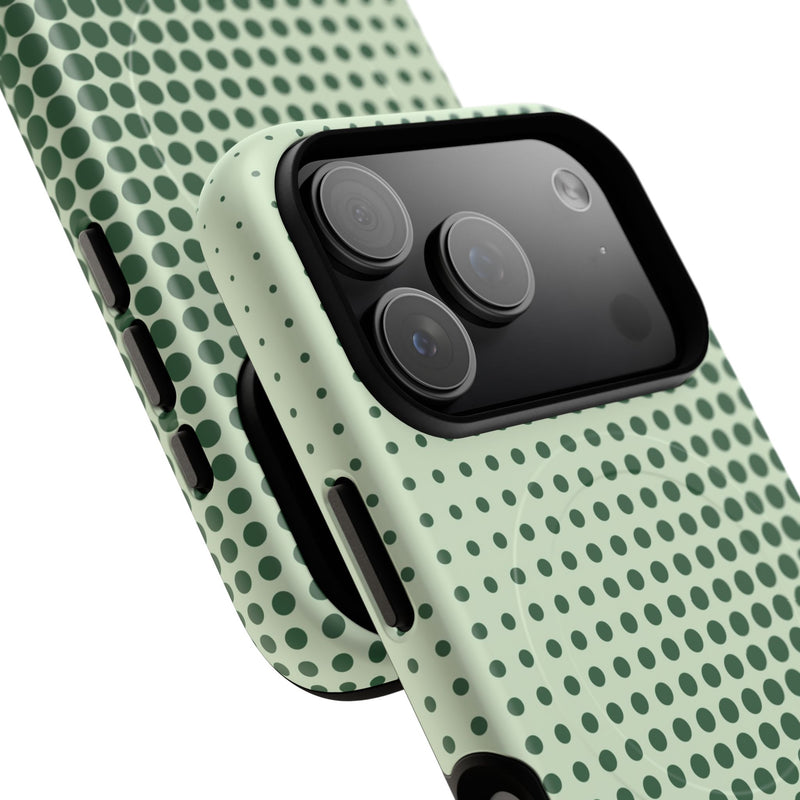 Matcha Halftone Magnetic Phone Case by etchd, view 100