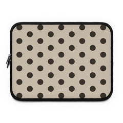 Brown Polka Dot Laptop Sleeve by etchd