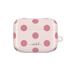 Blush & Cream Polka Dot AirPod Case by etchd
