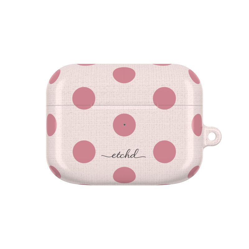 Blush & Cream Polka Dot AirPod Case by etchd