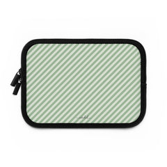 Sage & Cream Striped Diagonal Custodia per laptop di etchd, vista 2
