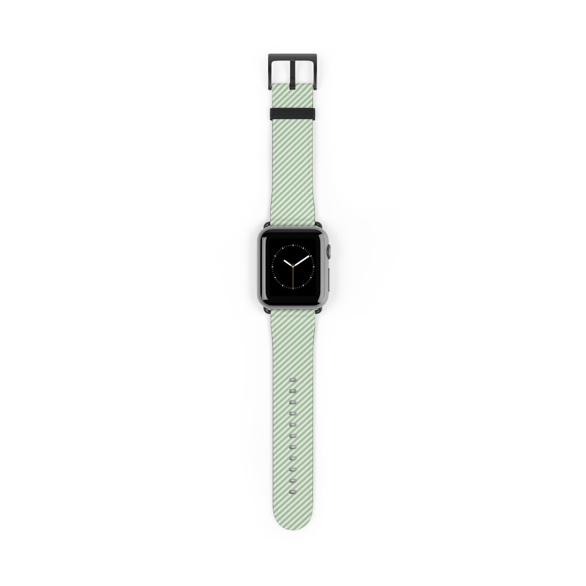 Sage & Cream Striped Diagonal Correa para smartwatch de etchd