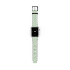Sage & Cream Striped Diagonal Correa para smartwatch de etchd