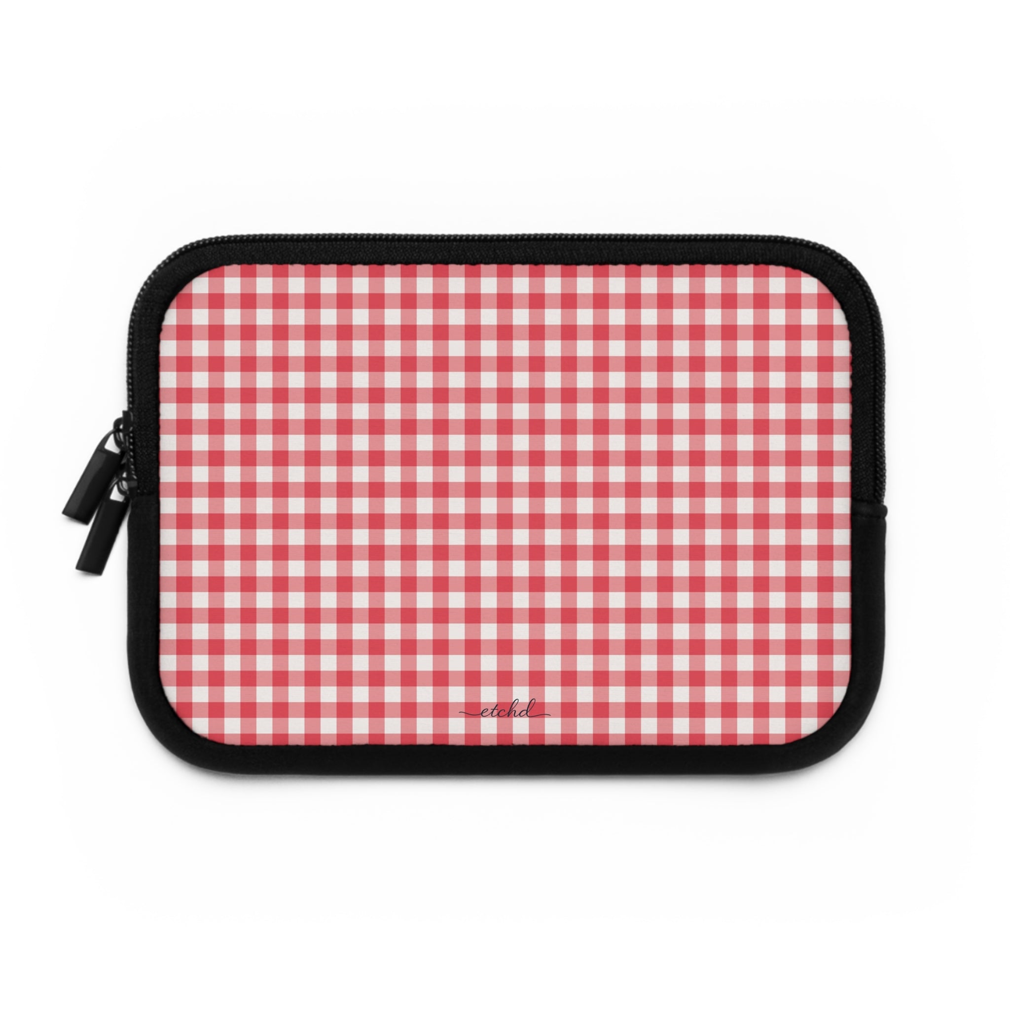 Cherry Gingham Laptop Sleeve by etchd, view 2