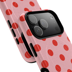 Poppy & Blush Polka Dot Magnetic Phone Case by etchd, view 99