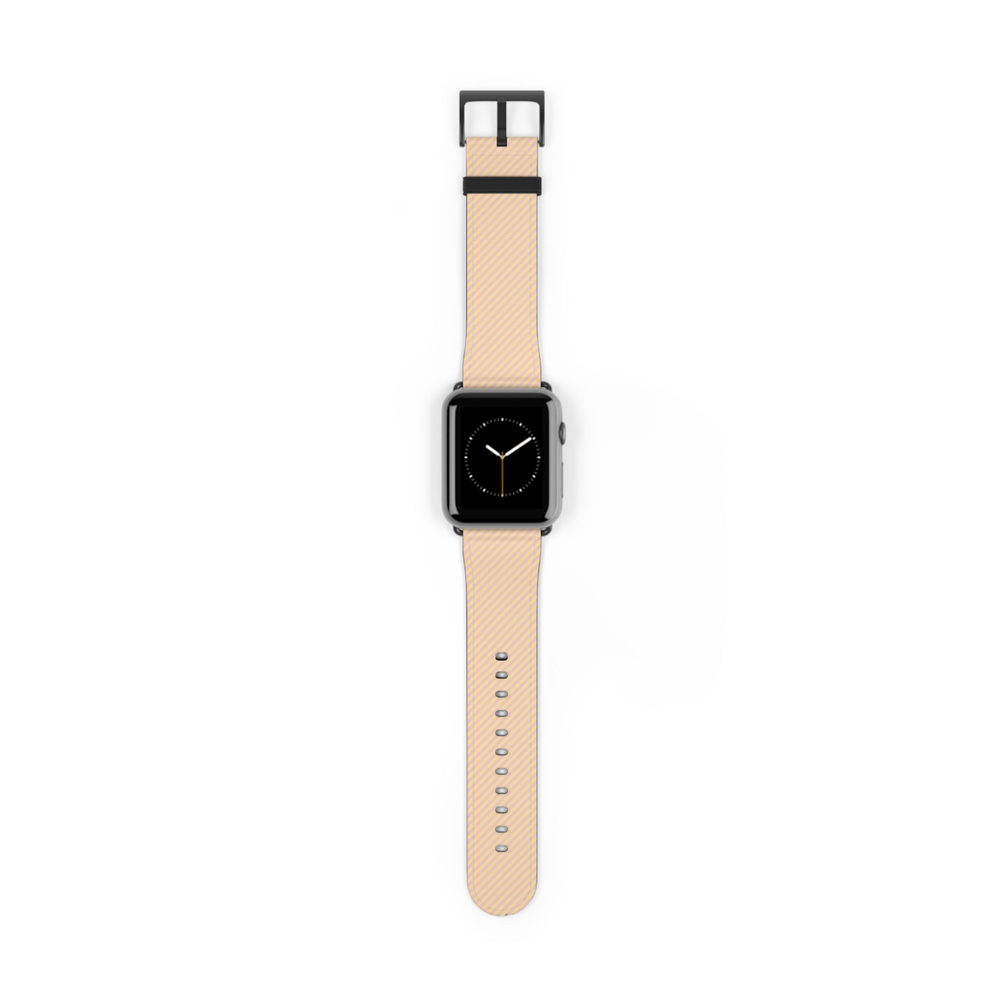 Pink And Butter Diagonal Smartwatch Strap by etchd, view 2