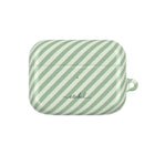 Sage & Cream Striped Diagonal Funda para AirPods