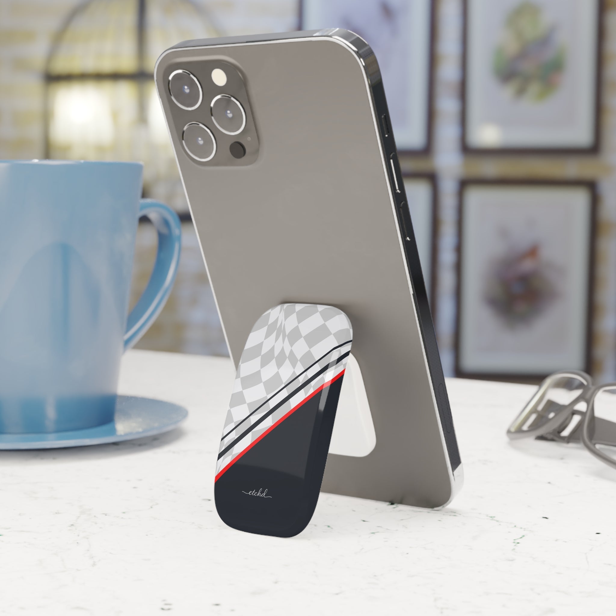 Checkered Flag Click-On Phone Grip-zoom-3