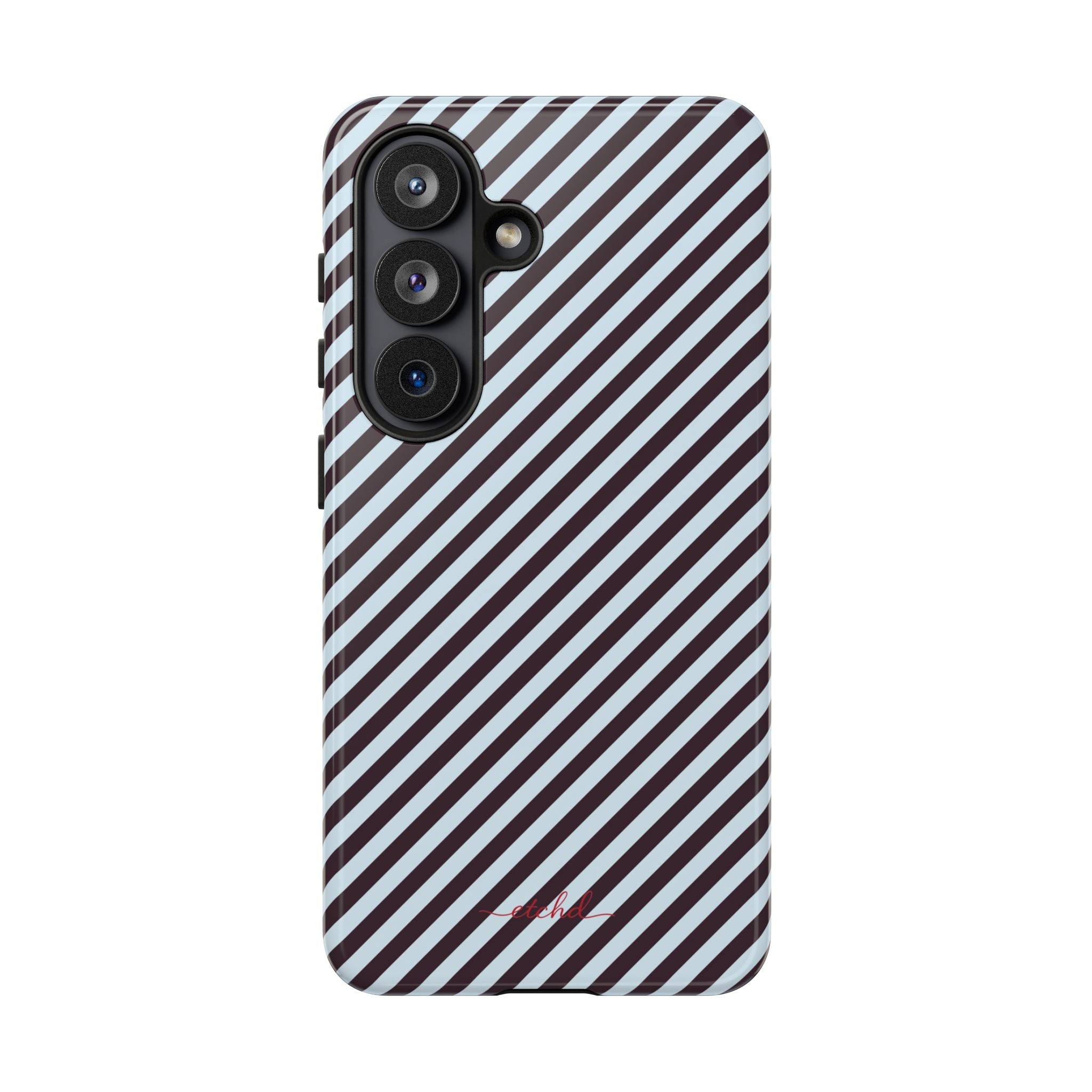 Plum & Blue Striped Diagonal Phone Case by etchd, view 61