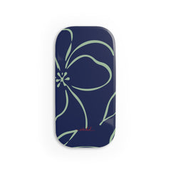 Navy & Sage Floral Click-On Phone Grip by etchd