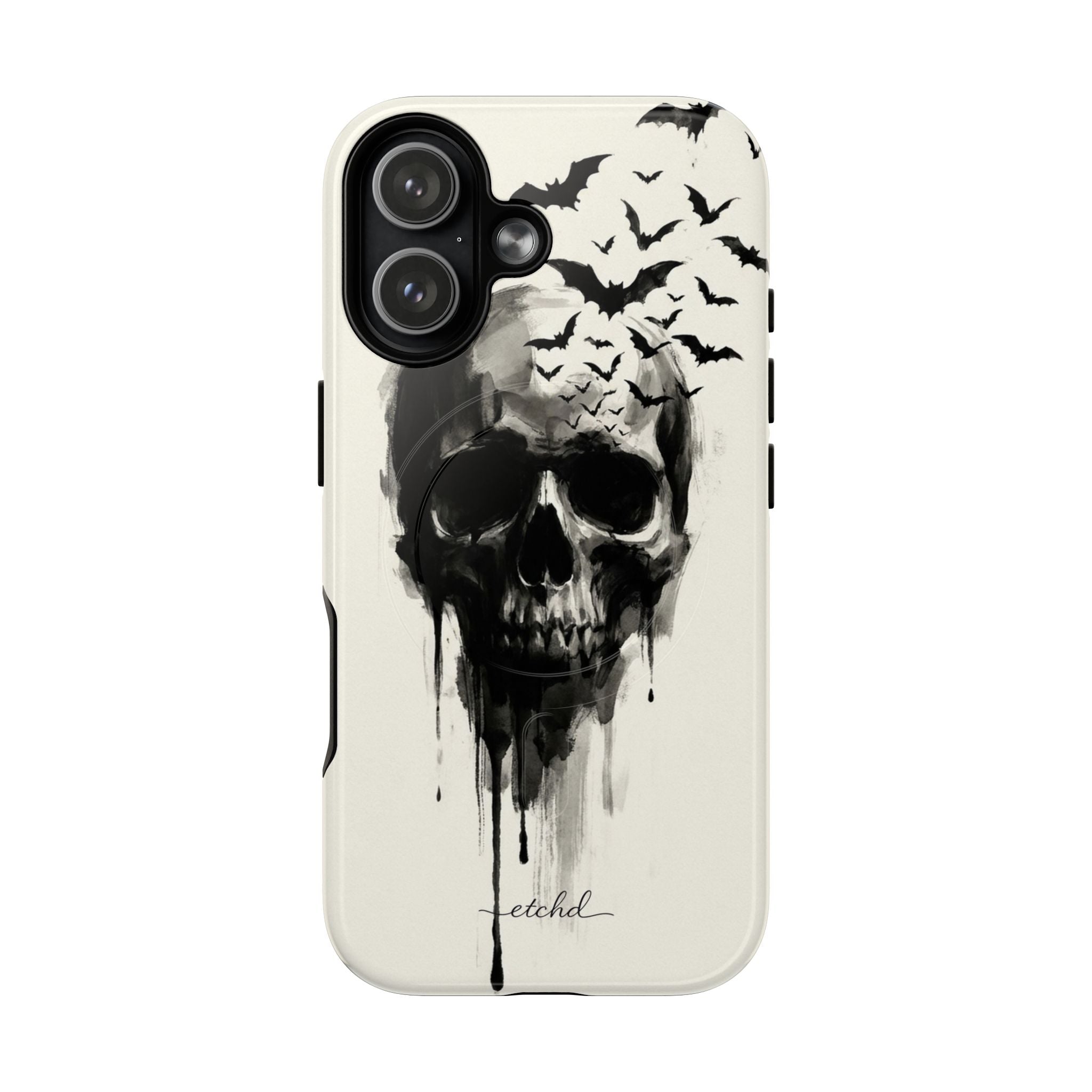 Ink Skull Magnetic Phone Case by etchd, view 25