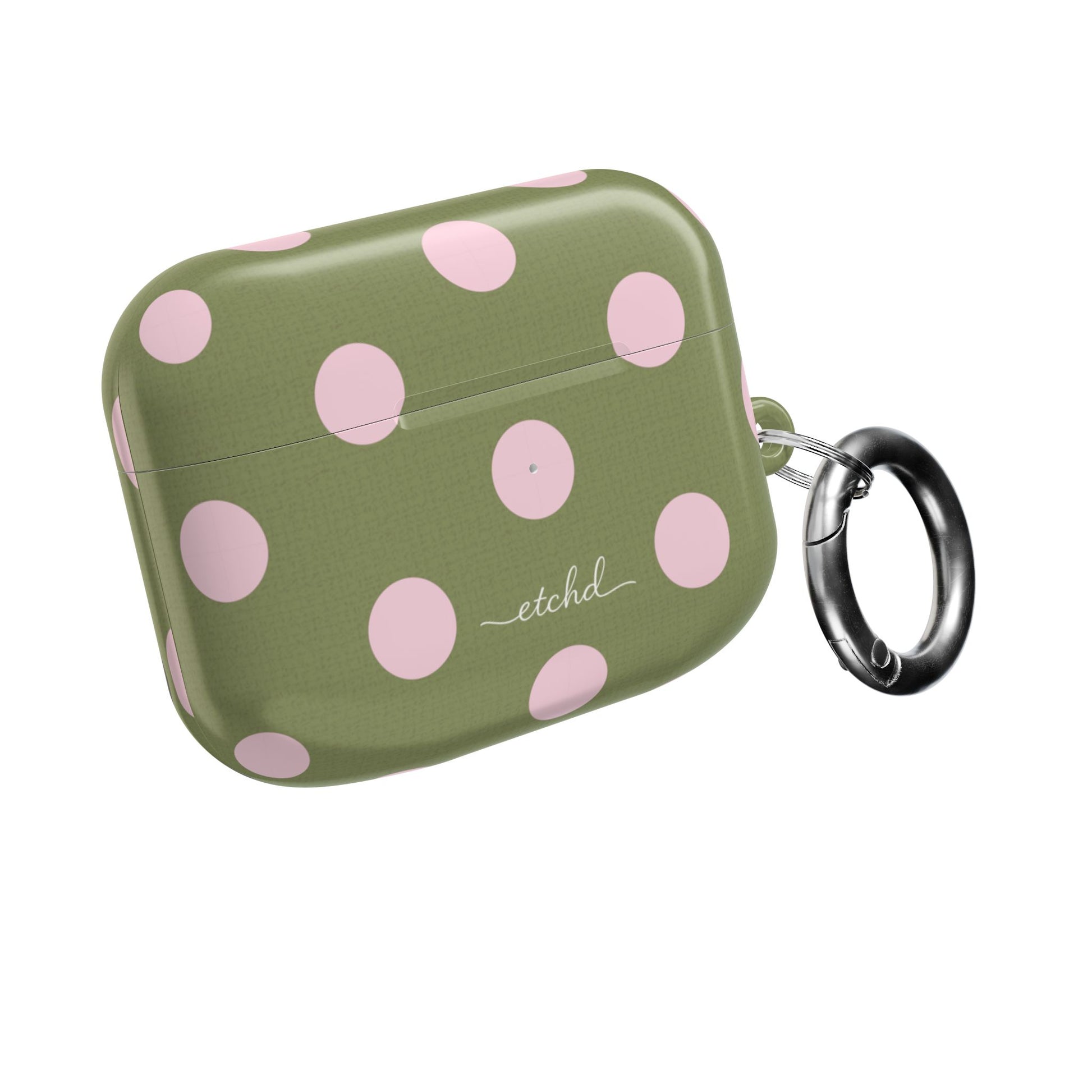 Pink & Green Polka Dot AirPod Case by etchd, view 8