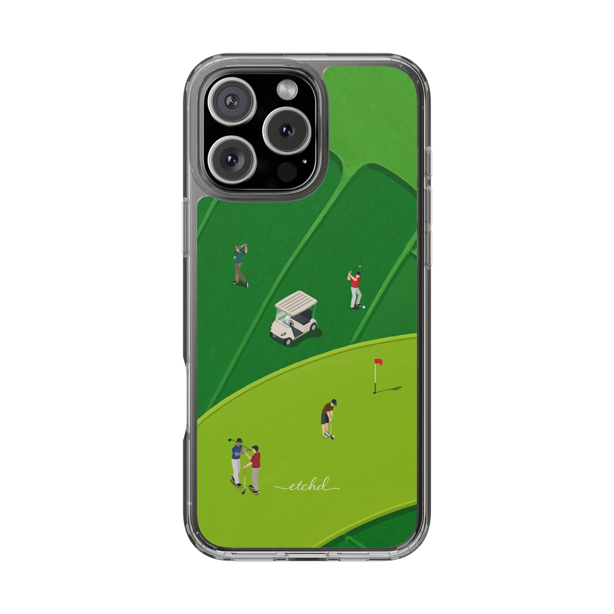 Golfers Clear Phone Case by etchd