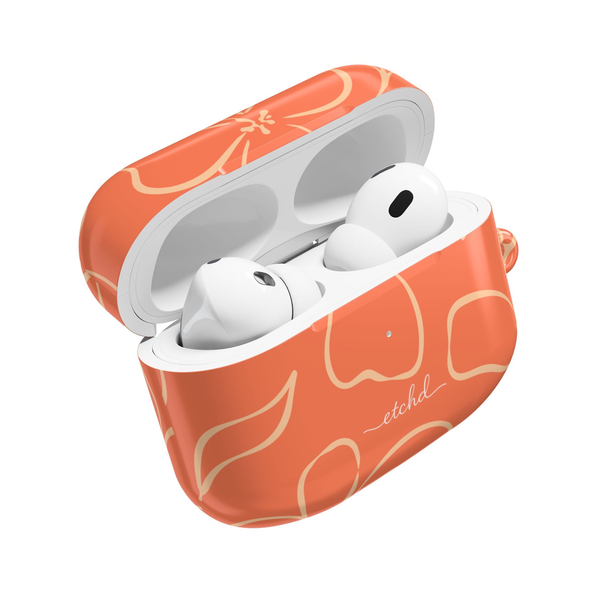 Coral & Peach Floral AirPod Case by etchd, view 9