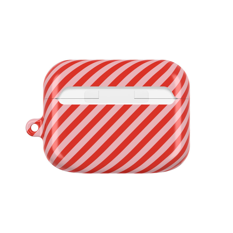 Poppy & Blush Striped Diagonal AirPod Case by etchd, view 7