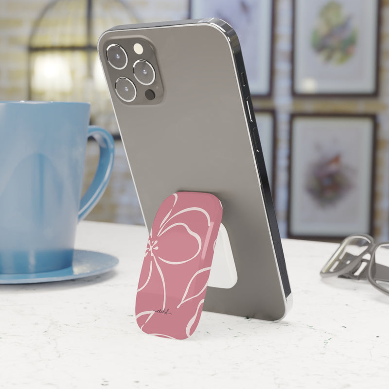Blush & Cream Floral Click-On Phone Grip by etchd, view 3